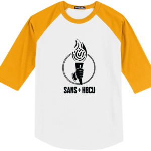 SANS+HBCU Raglan yellow shirt