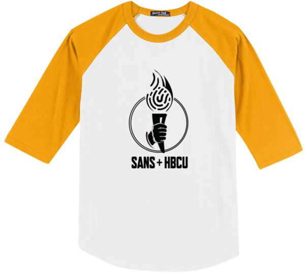 SANS+HBCU Raglan yellow shirt