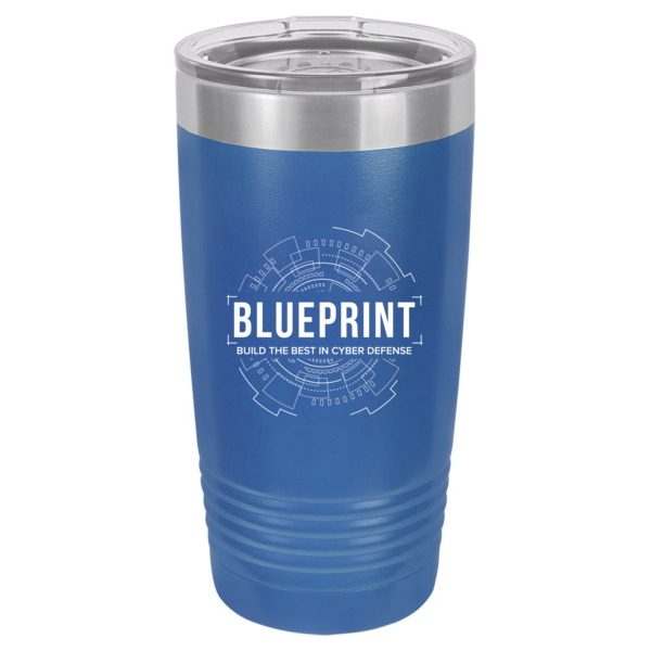 Blueprint blue tumbler